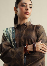 Coco Prints By Zara Shahjahan Printed Cotton Satin 3 Piece Unstitched Suit CZS25PD4 D-6A ROVE